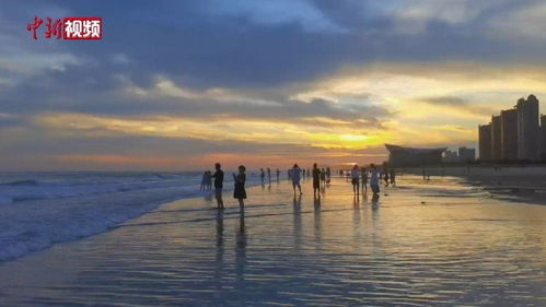 廣西北海 航拍視角下的海上晚霞，美若莫奈油畫(huà)